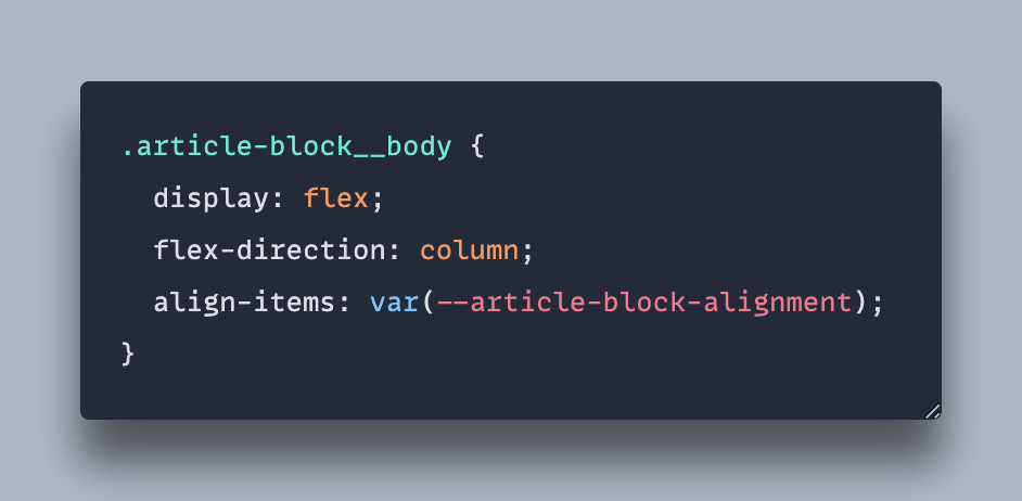 An example of CSS code that does conditional styles based on a CSS Variable.